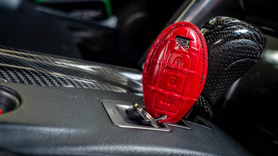 Bespoke Key Fob Cover in Red Crocodile