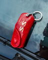 Bespoke Key Wrap in Red Crocodile