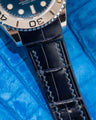 Bespoke Watch Strap in Navy Blue Crocodile