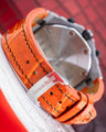 Bespoke Watch Strap in Orange Crocodile