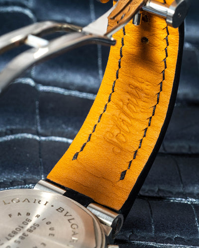 Bespoke Watch Strap in Navy Blue Crocodile