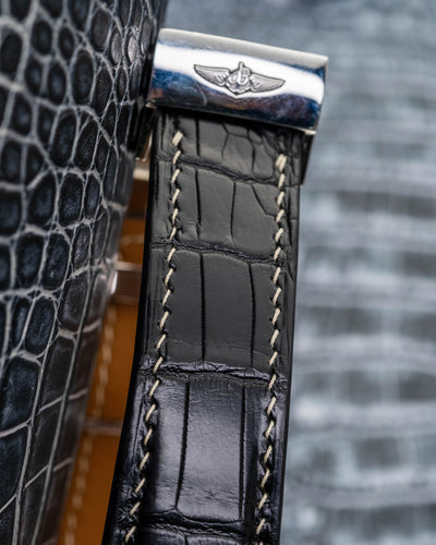 Bespoke Watch Strap in Black Crocodile