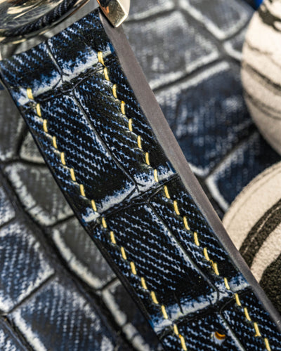 Bespoke Watch Strap in Denim Crocodile