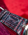 Bespoke Watch Strap in Multi-Purple Galaxy Crocodile