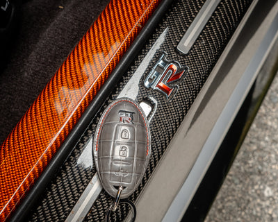 Bespoke Key Fob Cover in Olive Grey Crocodile