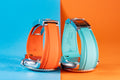 Solitaire Rubber straps in Zesty Orange and Turquoise Blue for Rolex Yacht-Master II 116621/126621 and 116622/16622