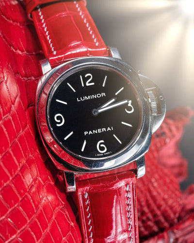 Bespoke Watch Strap in Ferrari Red Crocodile