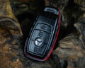 Bespoke Key Fob Cover in Jet Black Crocodile