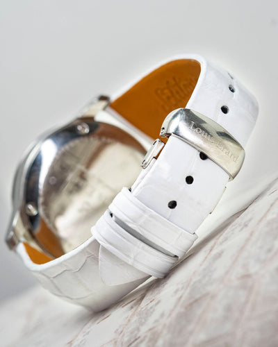 Bespoke Watch Strap in White Crocodile