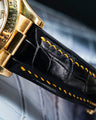 Bespoke Watch Strap in Black Crocodile