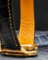 Bespoke Watch Strap in Black Crocodile