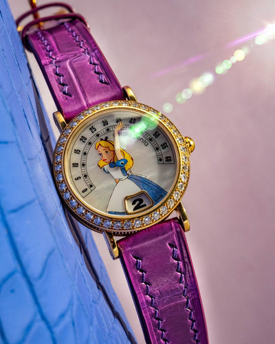 Bespoke Watch Strap in Lavender Purple Crocodile