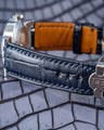 Bespoke Watch Strap in Navy Blue Crocodile