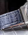 Bespoke Watch Strap in Metallic Black Crocodile