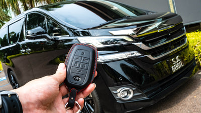 Bespoke Key Fob Cover in Black Nappa