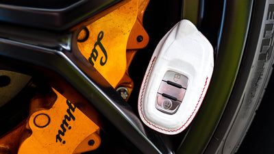 Bespoke Key Fob Cover in White Crocodile