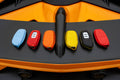 Bespoke Key Fob Cover in Matte Orange Crocodile