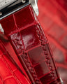 Bespoke Watch Strap in Blood Red Crocodile