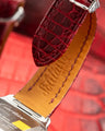 Bespoke Watch Strap in Blood Red Crocodile