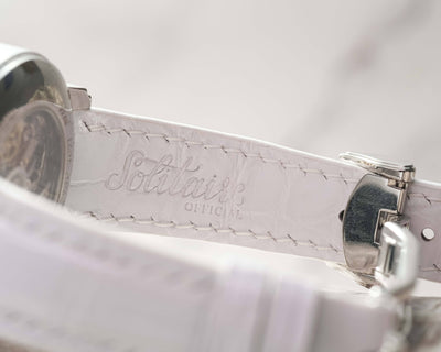 Bespoke Watch Strap in White Crocodile