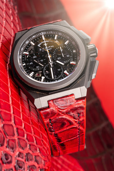 Bespoke Watch Strap in Red Hiamalayan Crocodile