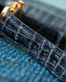 Bespoke Watch Strap in Denim Crocodile