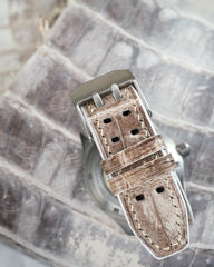 White Himalayan Crocodile Leather Strap - Broad Street Bespoke