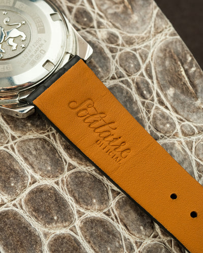 Bespoke Watch Strap in Black Crocodile