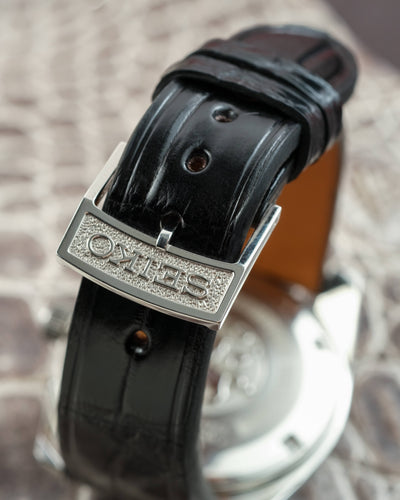 Bespoke Watch Strap in Black Crocodile