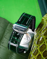 Bespoke Watch Strap in Hunter Green Crocodile