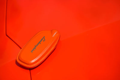 Bespoke Key Fob Cover in Orange Nappa