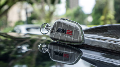 Bespoke Key Fob Cover in Grey Crocodile