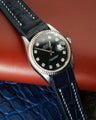 Bespoke Watch Strap in Navy Blue Crocodile