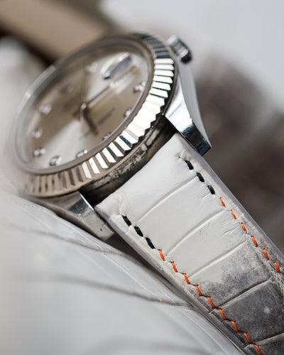 Bespoke Watch Strap in Natural Himalayan Crocodile