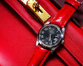 Bespoke Watch Strap in Ferrari Red Crocodile