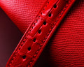 Bespoke Watch Strap in Ferrari Red Crocodile