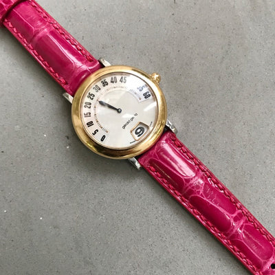 Bespoke Watch Strap in Fuchsia Pink Crocodile