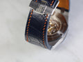 Bespoke Watch Strap in Navy Blue Crocodile