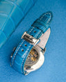 Bespoke Watch Strap in Miami Blue Crocodile