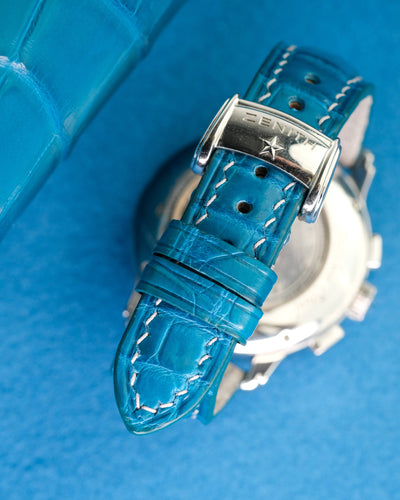 Bespoke Watch Strap in Miami Blue Crocodile